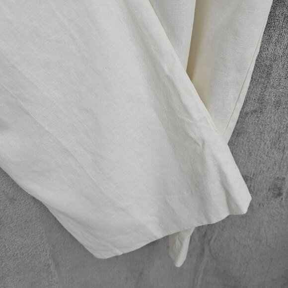Cato Linen Blend Trousers Pants 16W Ivory Off White Fully Lined Casual Plus New - Picture 6 of 13